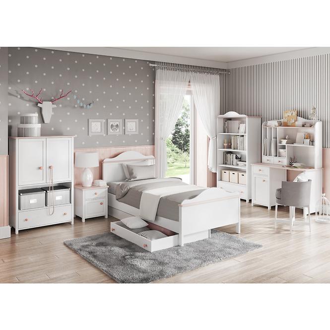 Dohányzóasztal 1S Luna LN-15 fehér/rózsaszín