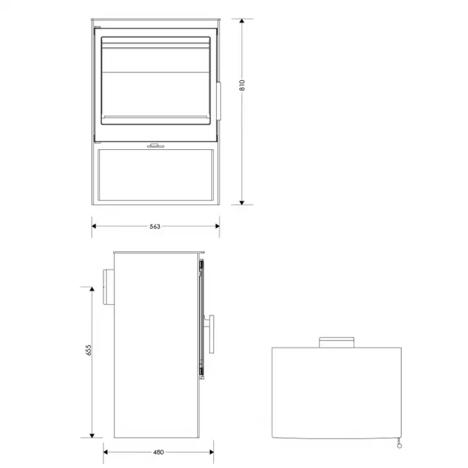 Kandallókályha Bondoufle 7,1 KW Eco Design Panadero