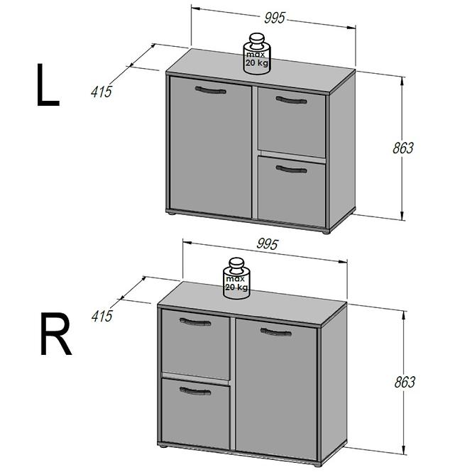 Komód 3D Canmore CNMK221-C273