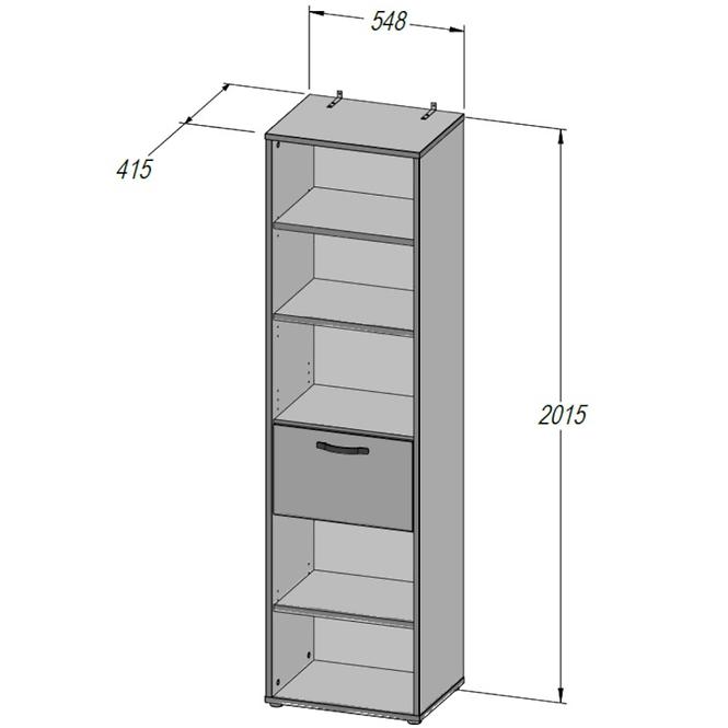 Regál 1S3P Canmore CNMR711-C273,3