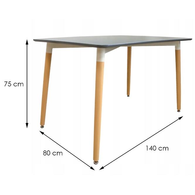 Asztal Bergen szürke 140cm