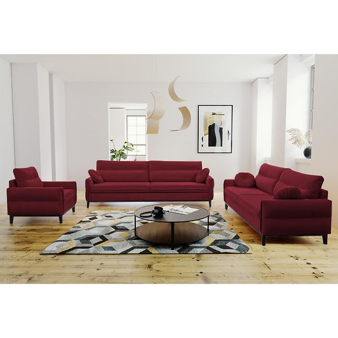 Ülőgarnitúra szett Bellano 3/2/1 Burgundy-Kromos 20 CZE DR.venge,4