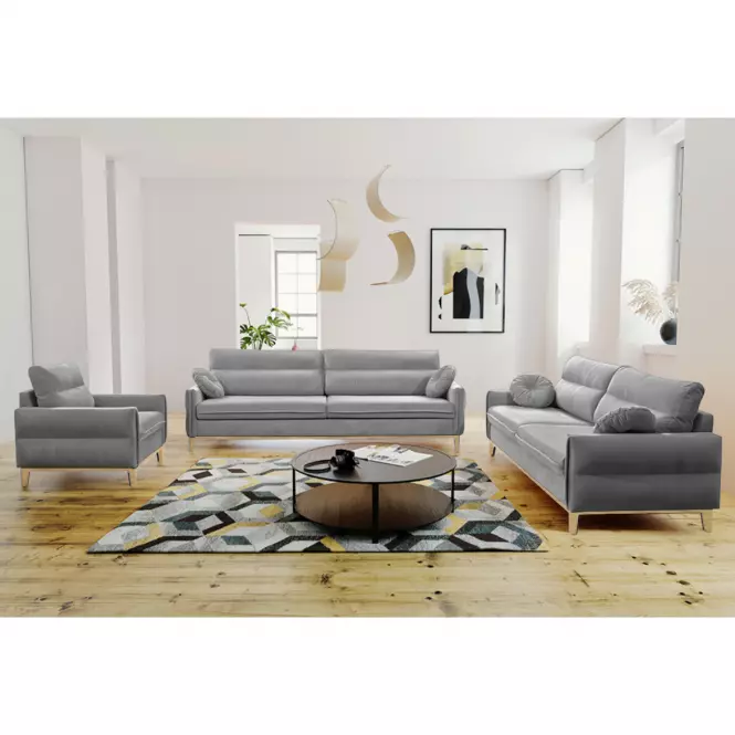 Ülőgarnitúra szett Bellano 3/2/1 Grey-Kronos 22 SZ DR.natura,4