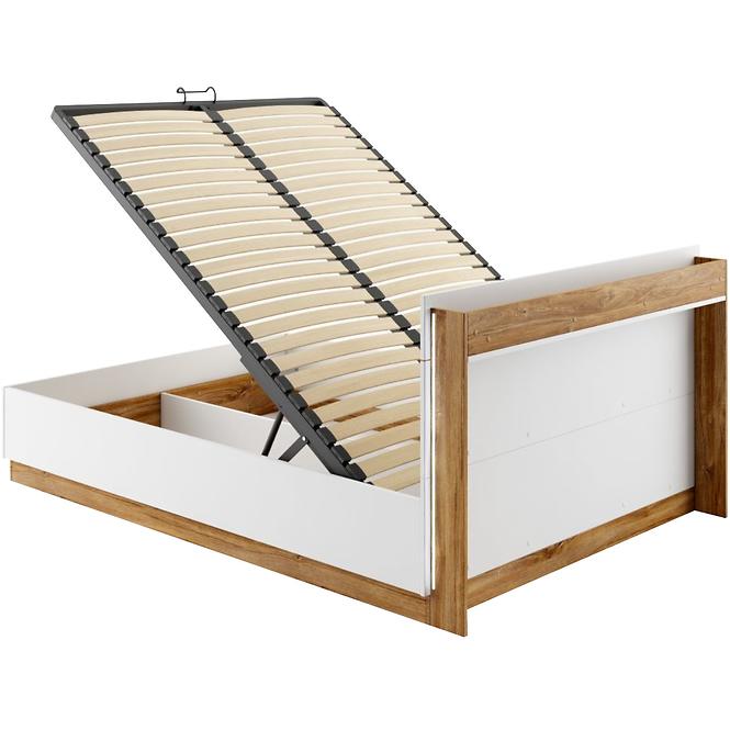 Ágy 180 Dentro DT-02 fehér/tölgy styrling,2