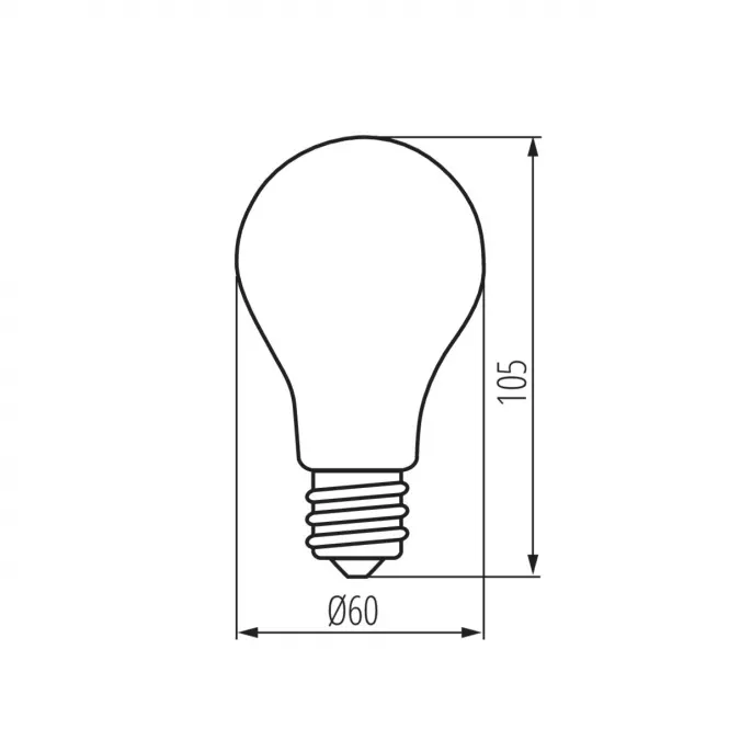 Izzó LED A50 9,5W E27 760lm 2700K,4