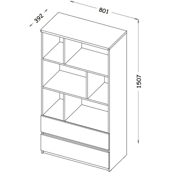 Regál Arca 2S AR4 Fehér