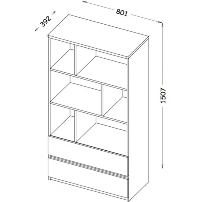 Regál Arca 2S AR4 Fehér,2