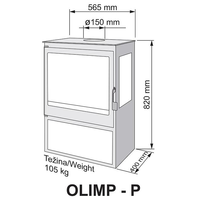 Kandallókályha Olimp 10 kW