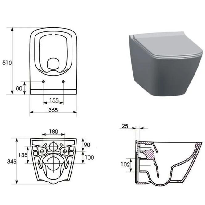 Wc csésze City Square fali,5