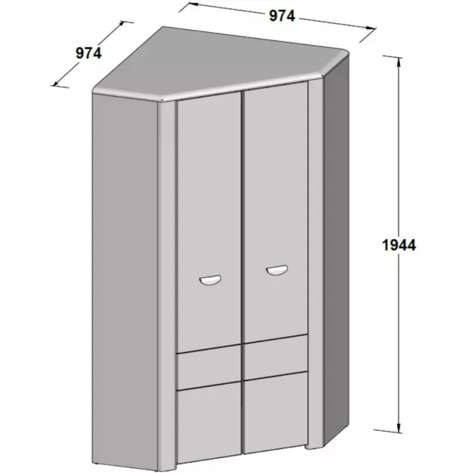 Sarokszekrény Yoop YPS92,6