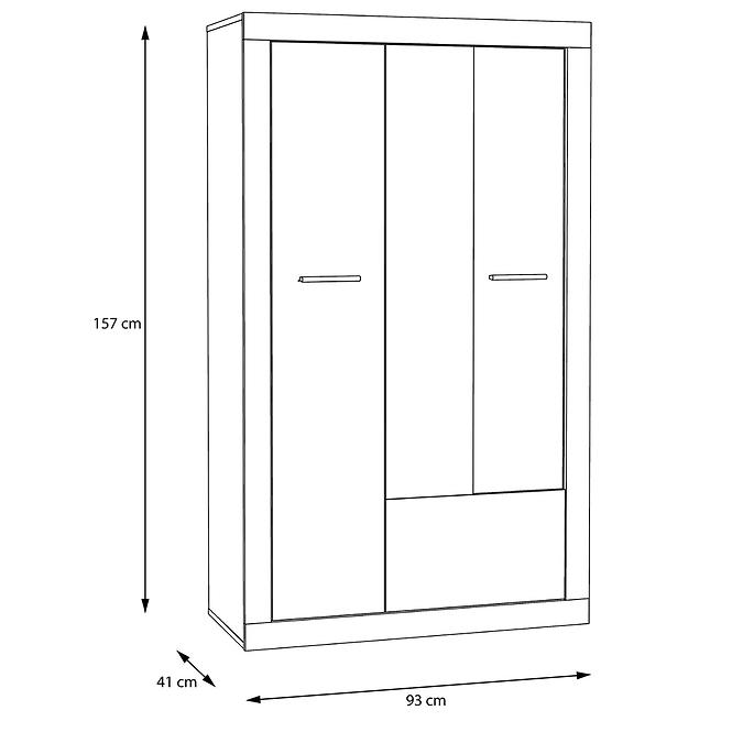 Vitrin 2D Baccio BCCV521 Tölgy Riviera