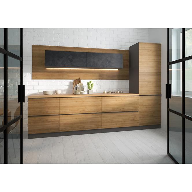 Konyhaszekrény Malmo Ares black W10/60  lava