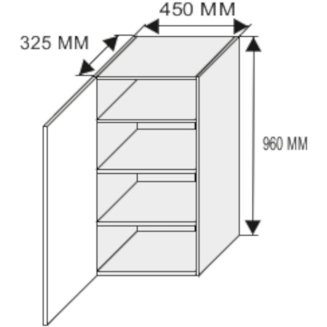 Konyhaszekrény Malmo Ares black W4/45  lava