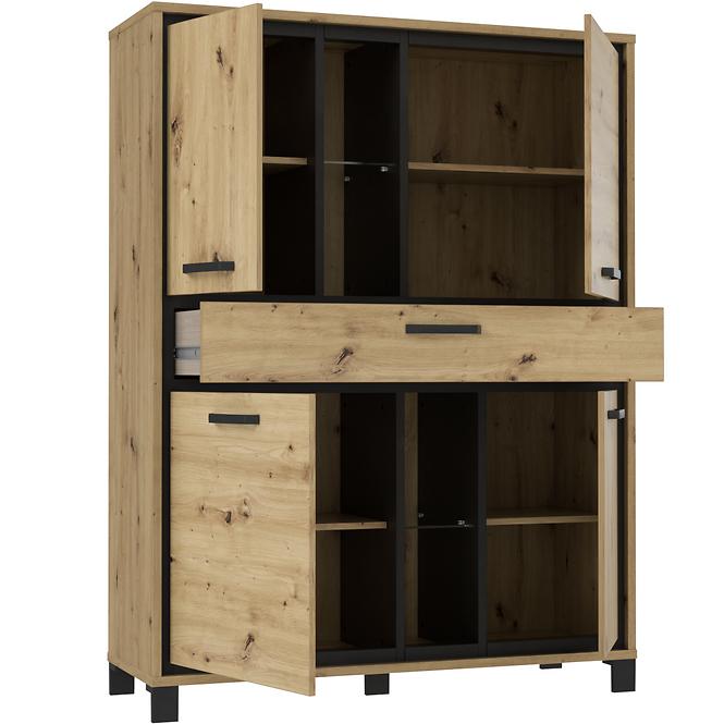 Komód Trondheim 4D1S TDHK634 Tölgy Artisan,2