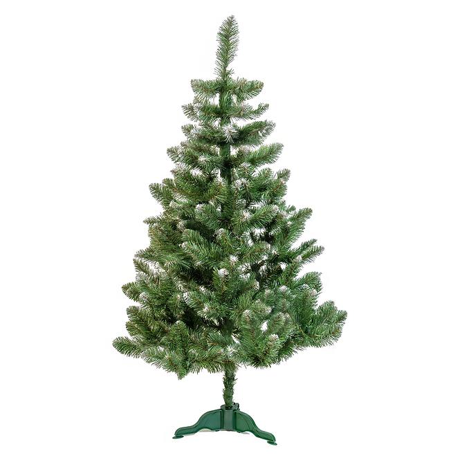 Karácsonyfa, műfenyő, fehér szélű 150 cm