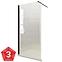 Zuhanyfal WALK-IN Fiord 100x195 fekete profil,3