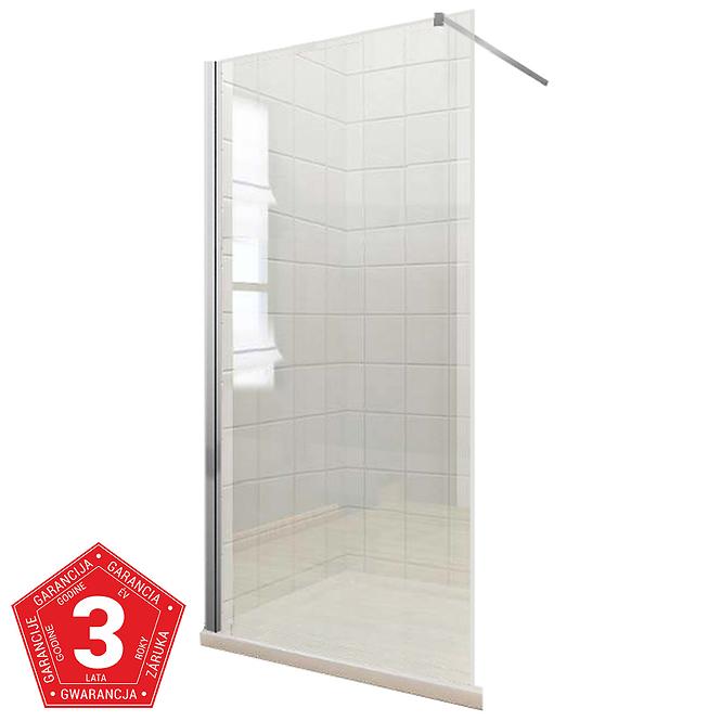 Zuhanyfal WALK-IN Soft 100x195 króm profil