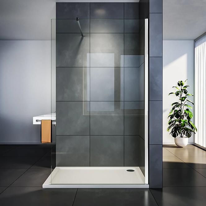 Zuhanyfal WALK-IN Soft 120x195 króm profil