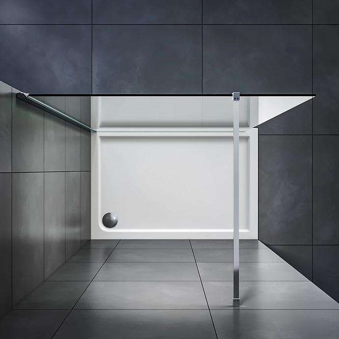 Zuhanyfal WALK-IN Soft 120x195 króm profil