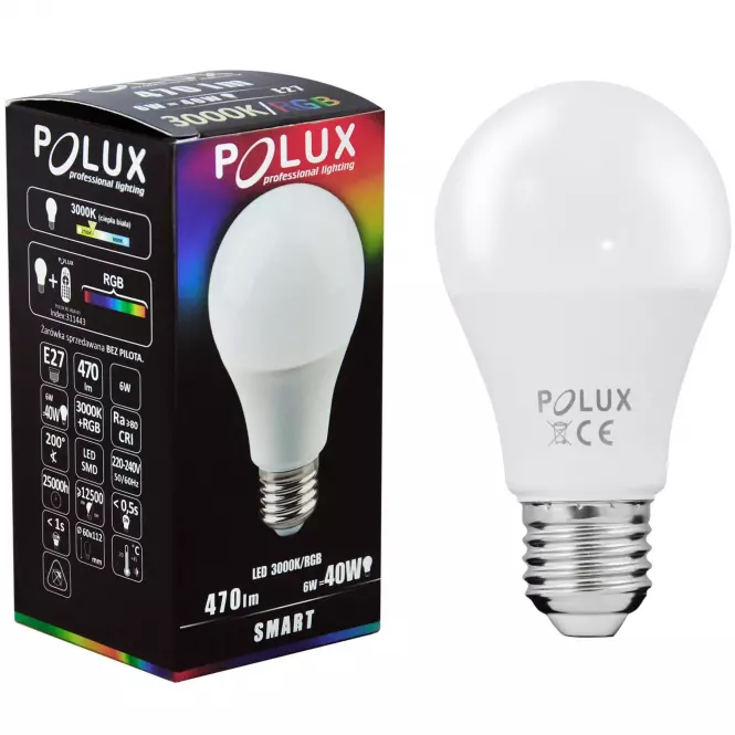 Izzó LED SMART A60 E27 RGB 6W 470LM