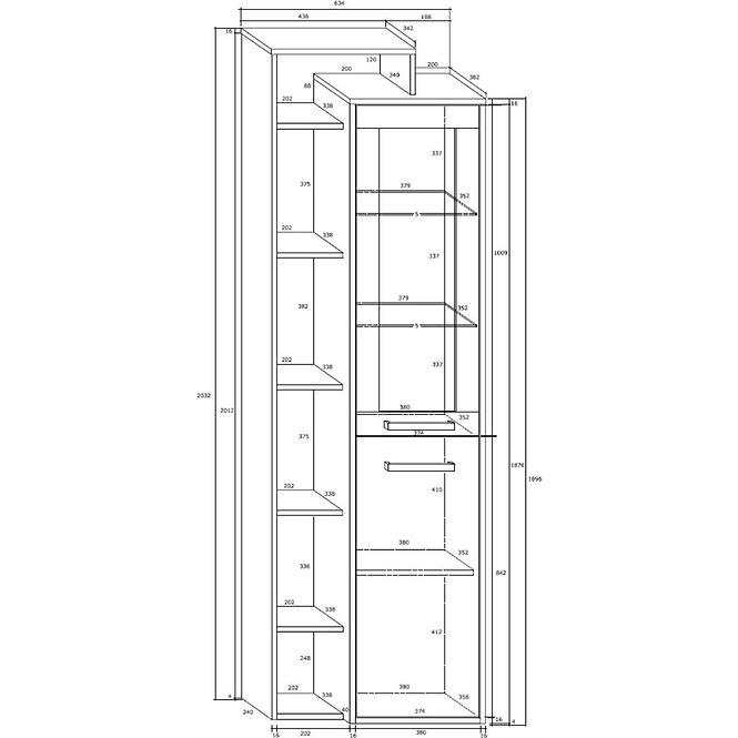 Vitrin RIO L1D craft fehér/arany