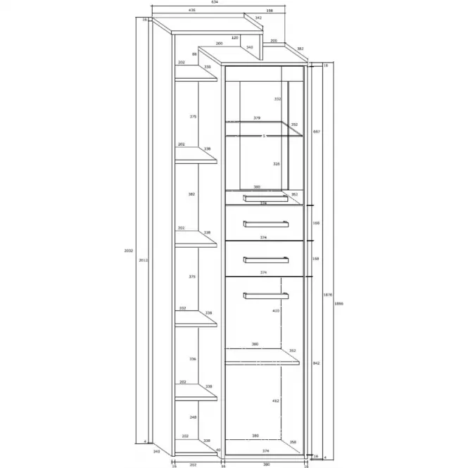 Vitrin RIO L1D2S craft fehér/arany