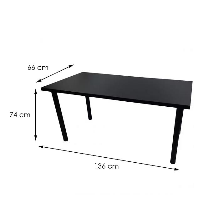 Asztal A Játékos Számára 136x66x18 Model 0 fekete Low