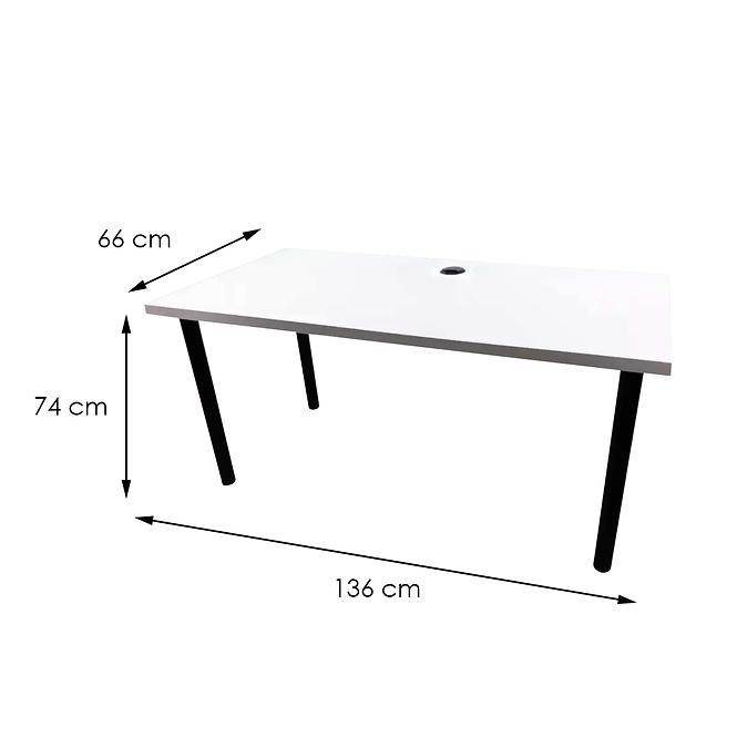 Asztal gamerek számára 136x66x28 Model 2 fehér Low