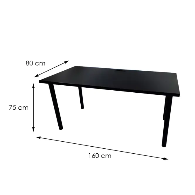 Asztal gamerek számára 160x80x36 Model 2 fekete Top,2