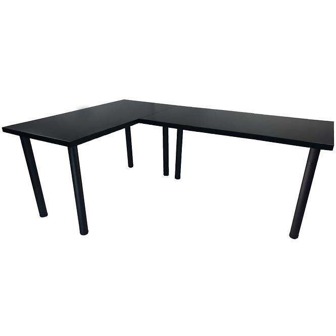 Asztal gamerek számára Narożne 2x 136x66x18 Model 0 fekete Low