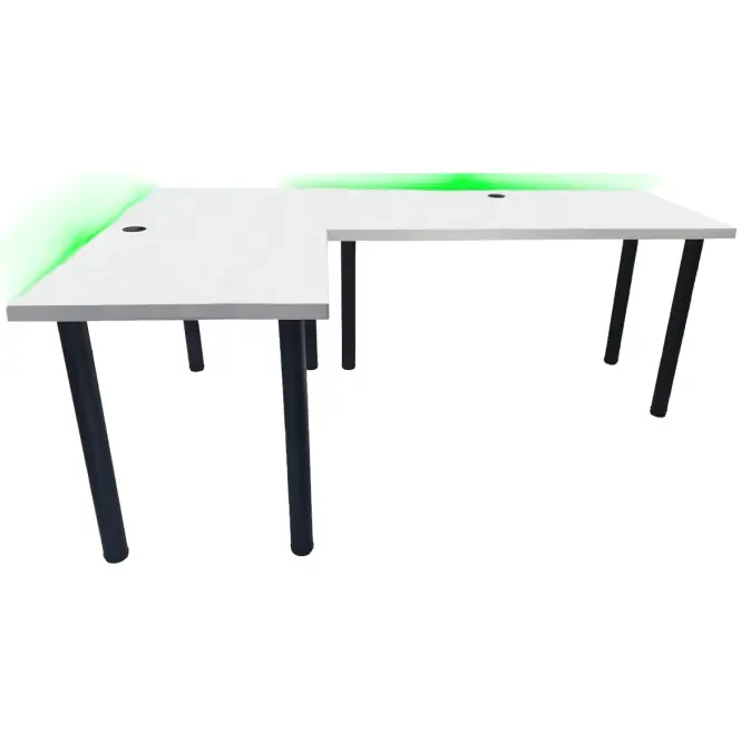 Asztal gamerek számára 136x66x28 Model 2 fehér Low