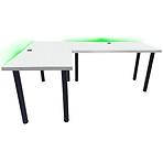 Asztal gamerek számára Narożne 136x66x28 Model 2 fehér Low