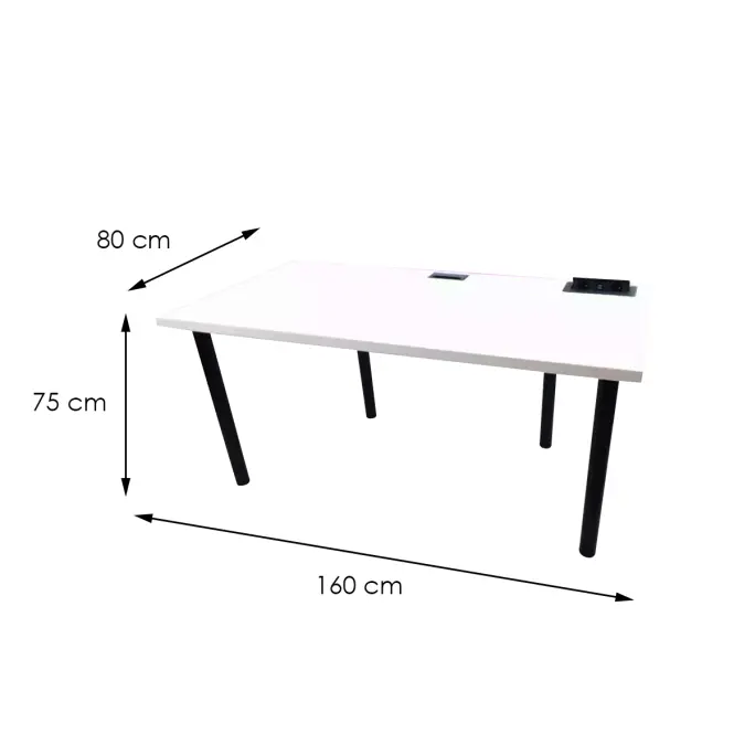 Asztal gamerek számára 160x80x36 Model 3 fehér Top