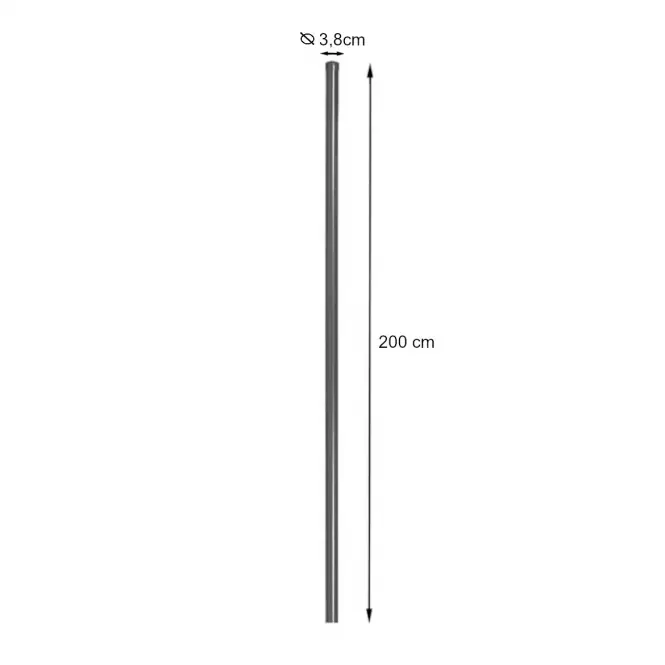 Horganyzott rúd 2 m átmérő 38 mm RAL7016,2