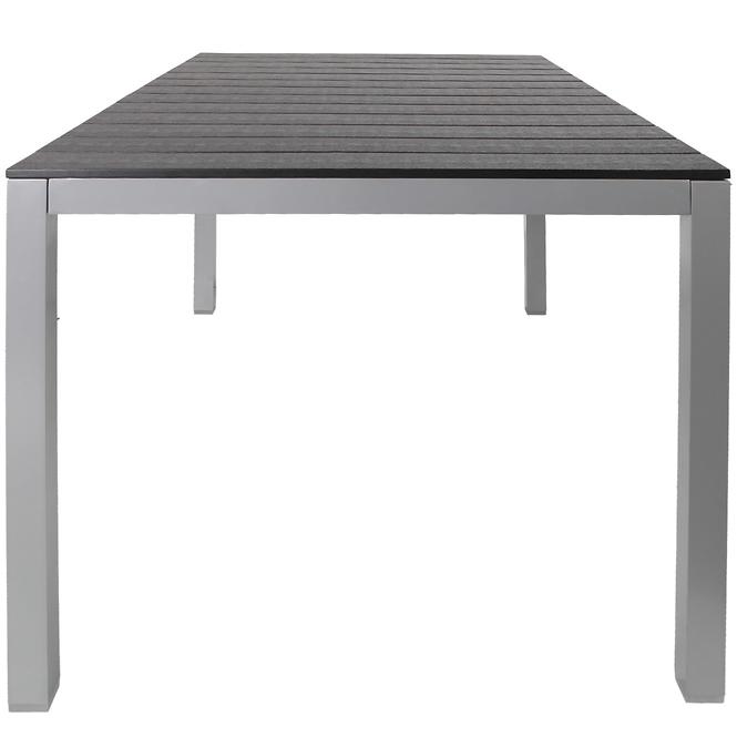 Asztal alumínium Polywood ezüst/fekete