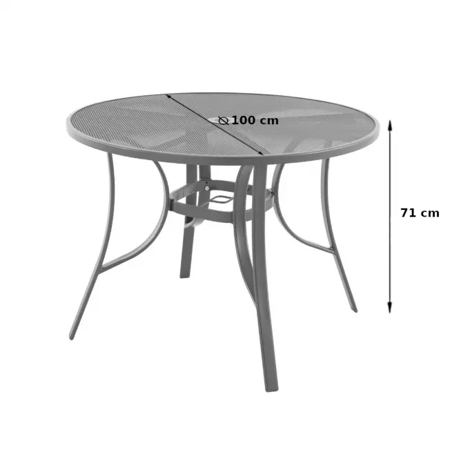Asztal Round fém Sven 100x71cm,2