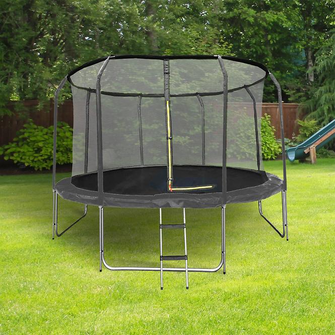 Kerti trambulin COMFORT létrával 244cm fekete,3