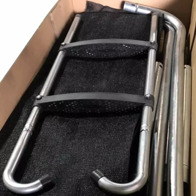 Kerti trambulin COMFORT létrával 244cm fekete,4