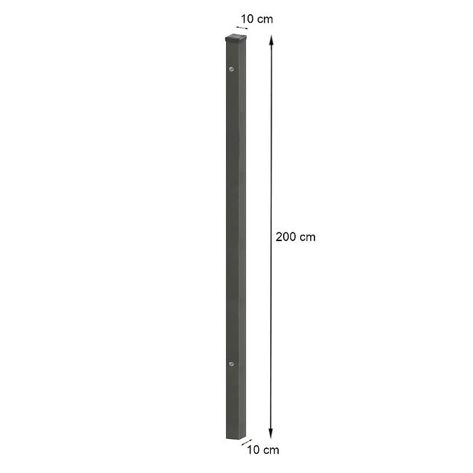 Kapuoszlop 100x100 ZN + RAL 7016