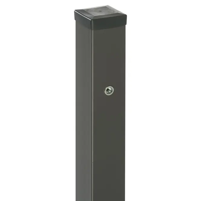 Kapuoszlop szegecsanyával 100x100 mm Zn+RAL7016