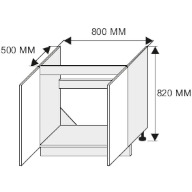 Konyhaszekrény Quantum D8Z/80 Vanilia mat