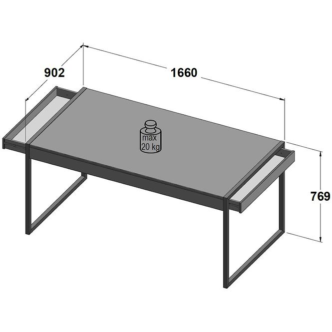 Asztal HUD T403