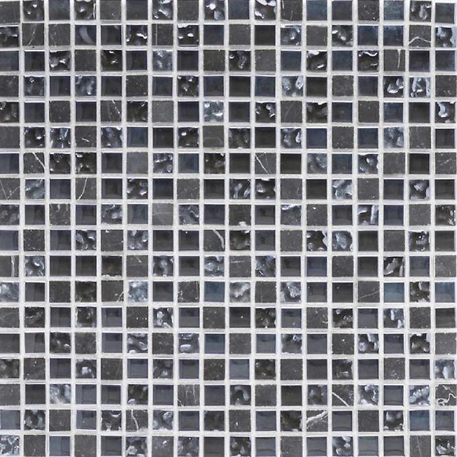 Csempe MARMOR SCHWARZ/GLASMIX SCHWARZ 30,5X30,5X0,8