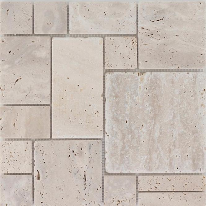 Mozaika Travertin ivory römischer verband 30,5X30,5