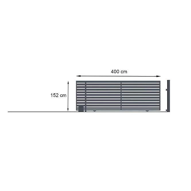 SZAFIR tolókapu szár nélkül balos 152X400 W01368 Hajtással