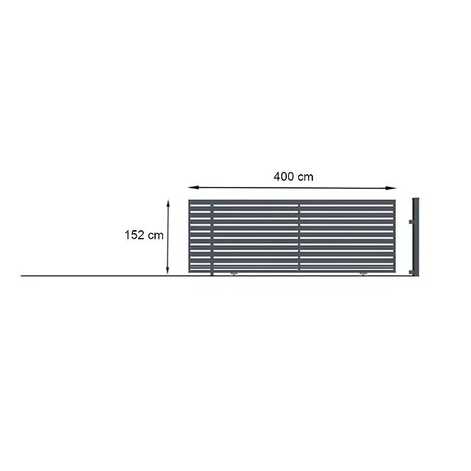 SZAFIR tolókapu szár nélkül balos 152X400 W01366