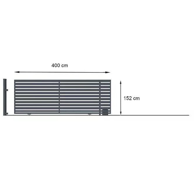 SZAFIR tolókapu szár nélkül 152X400 W01369 hajtással