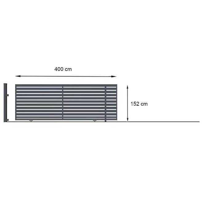 SZAFIR tolókapu szár nélkül 152X400 W01367