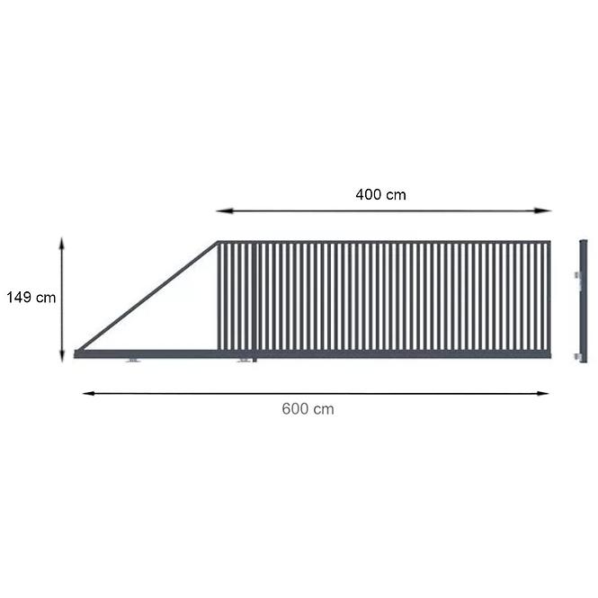 AGAT tolókapu balos 149X400 W01375