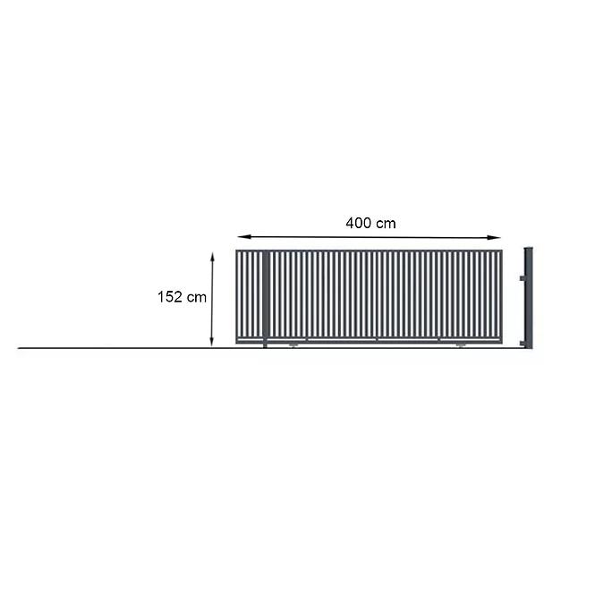 AGAT tolókapu balos nélkül 152X400 W01379